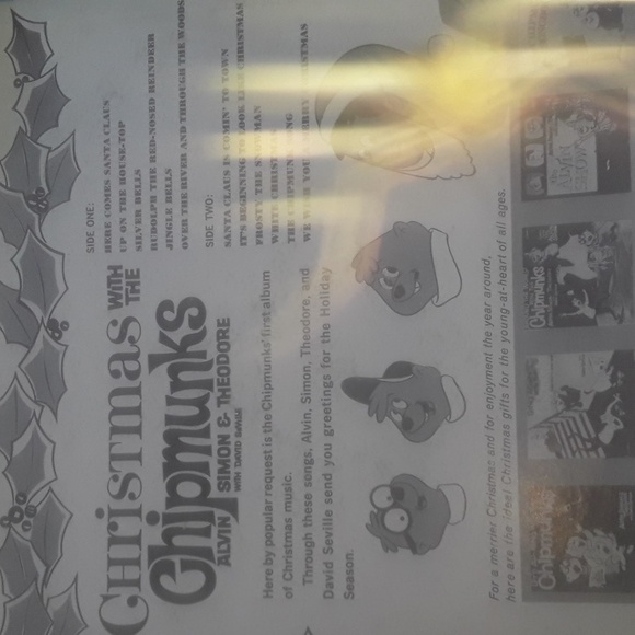 🐿️  Vintage VINYL Album Christmas with the Chipmunks ALVIN, SIMON & THEODORE - Picture 3 of 16